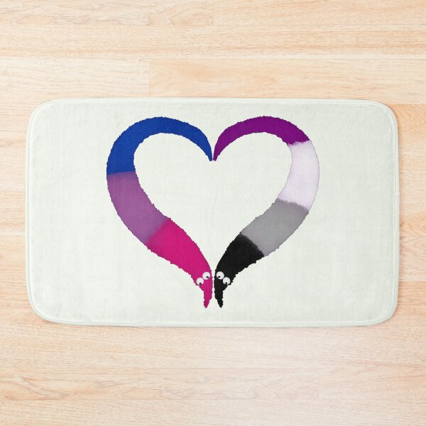Item preview, Asexual Bi Worm on a String Heart designed and sold by guavaowl.