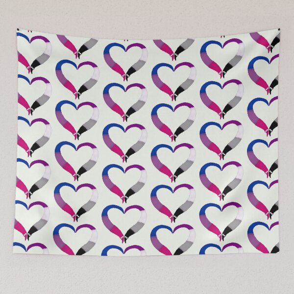 Item preview, Asexual Bi Worm on a String Heart designed and sold by guavaowl.