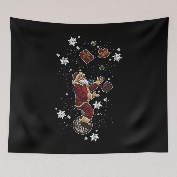 Item preview, Santa Claus Is Juggling Gifts On A Unicycle designed and sold by anziehend.