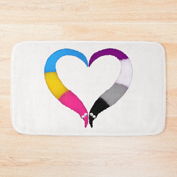 Item preview, Asexual Pan Worm on a String Heart designed and sold by guavaowl.