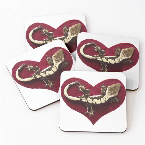 Item preview, Total Eclipse of The Heart - Valentine's Day Crested Gecko Velvet Heart Photo Black and White Lizard Reptile designed and sold by Duelism.