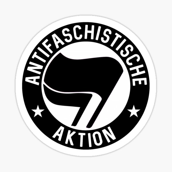 Vista previa del artículo con la obra «Antifaschistische Aktion», diseñado y vendido por Anarcha-Maenad.