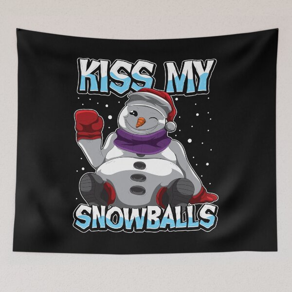 Item preview, Kiss My Snowballs - Funny Snowman Saying designed and sold by anziehend.