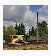 Cranzahl Station - The Snowplow Photographic Print