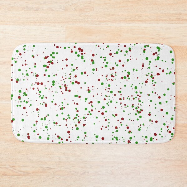 Item preview, Red and Green Christmas Scattered Dots Abstract Pattern designed and sold by MixinMadness.
