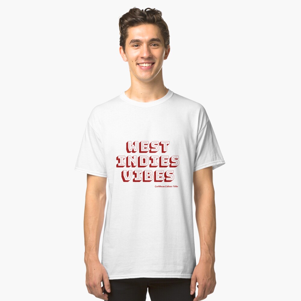 West Indies Vibes - Red Font Classic T-Shirt