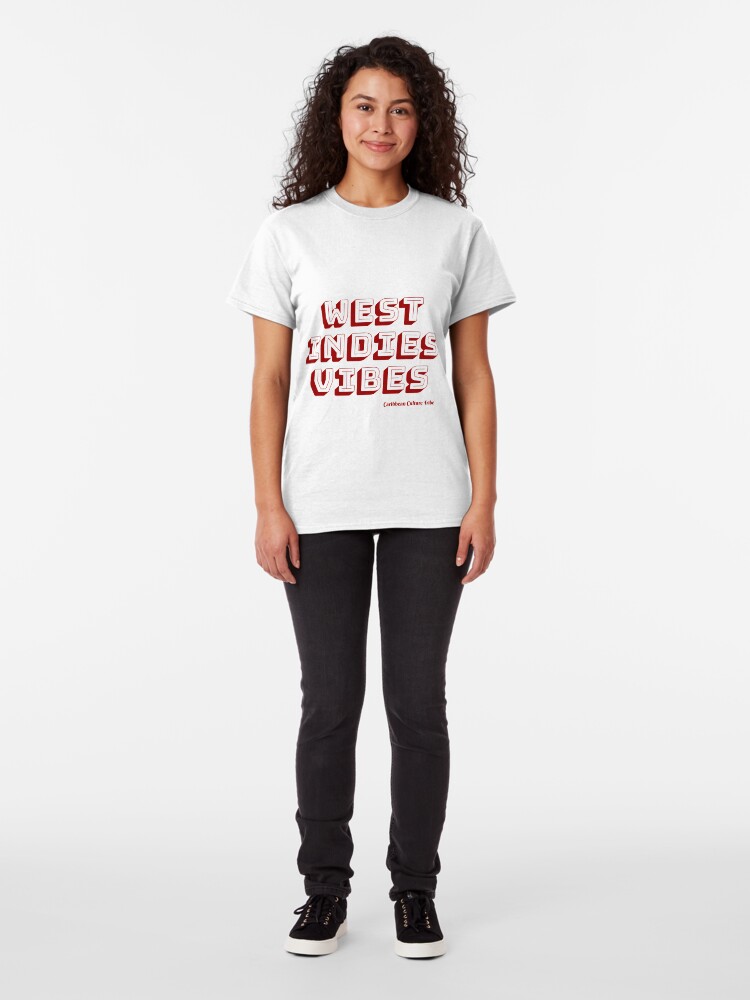 Alternate view of West Indies Vibes - Red Font Classic T-Shirt