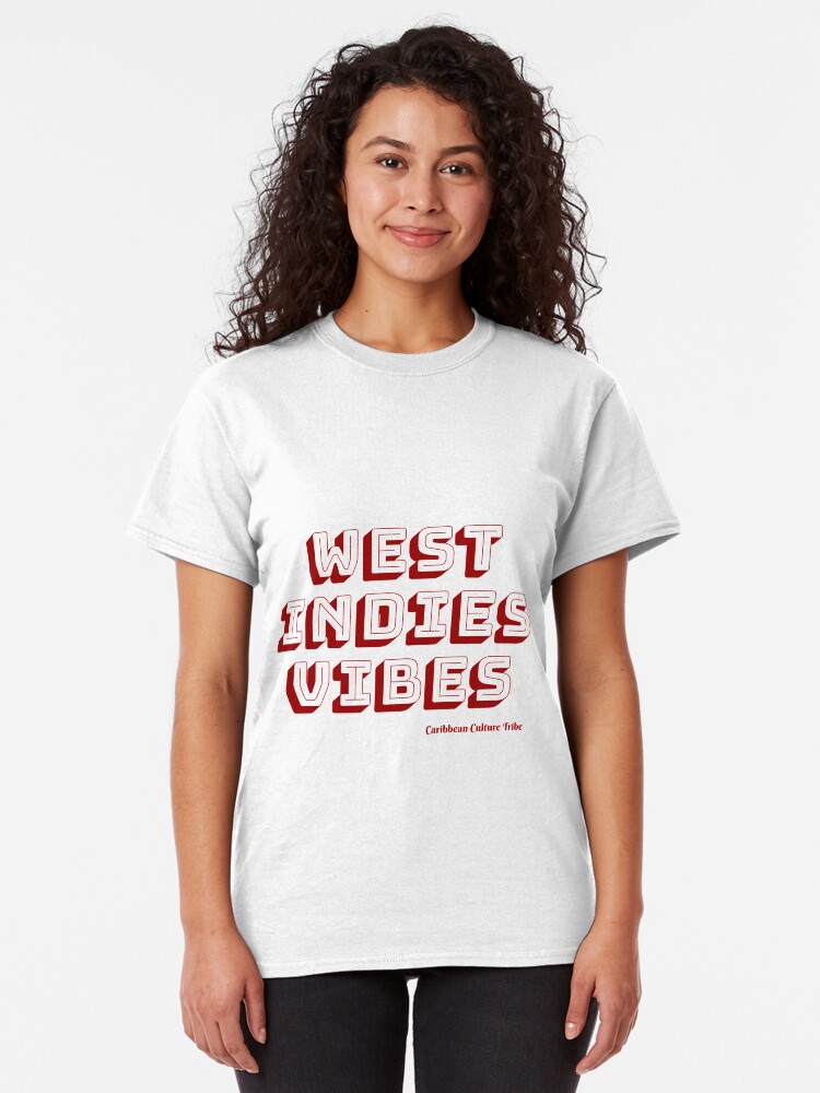 Alternate view of West Indies Vibes - Red Font Classic T-Shirt