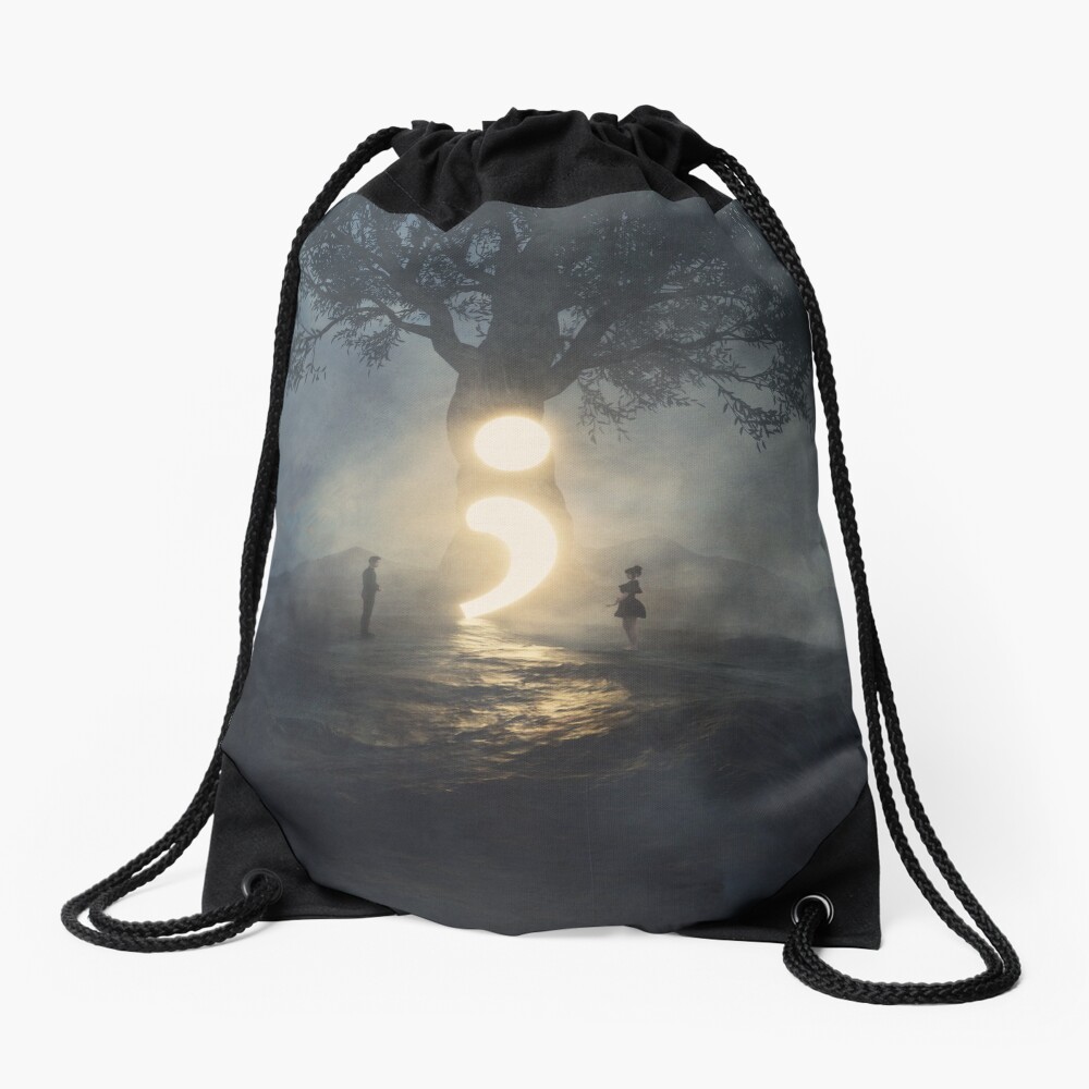 Semicolon - Cont;nue Drawstring Bag