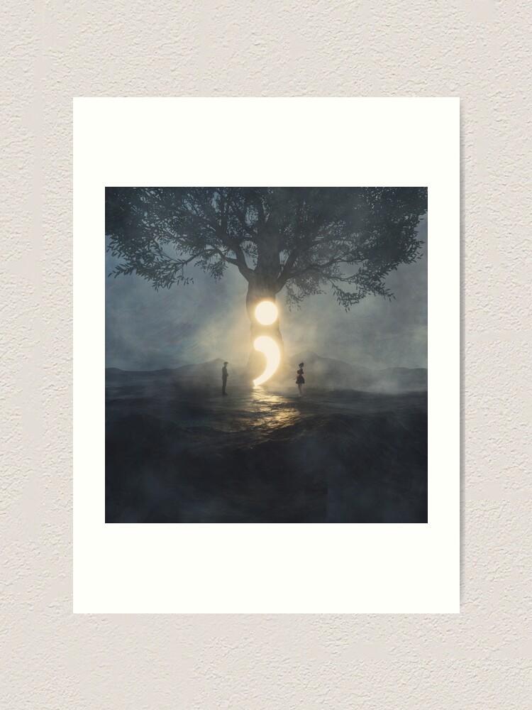 Alternate view of Semicolon - Cont;nue Art Print