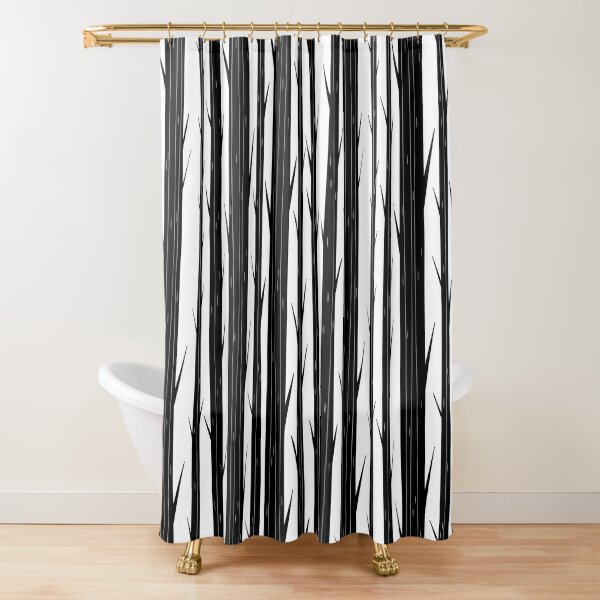 Forest - B/W Shower Curtain