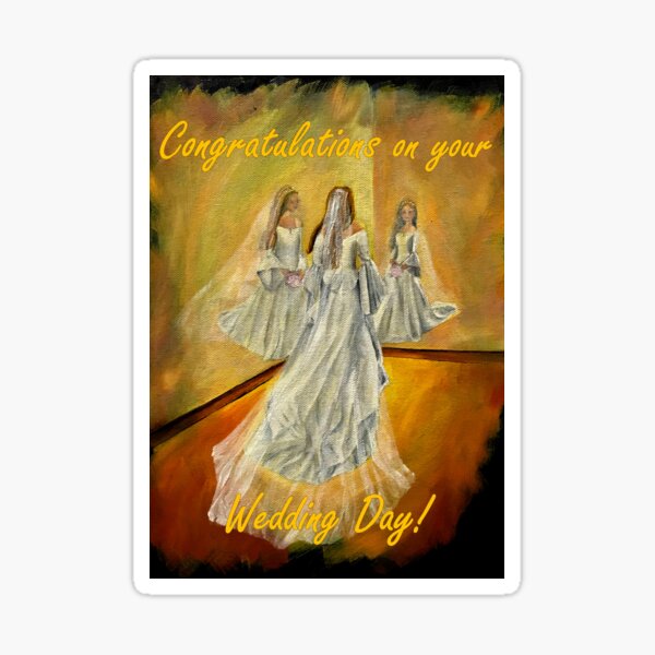 Wedding Card - Congratulations on your Wedding Day Sticker