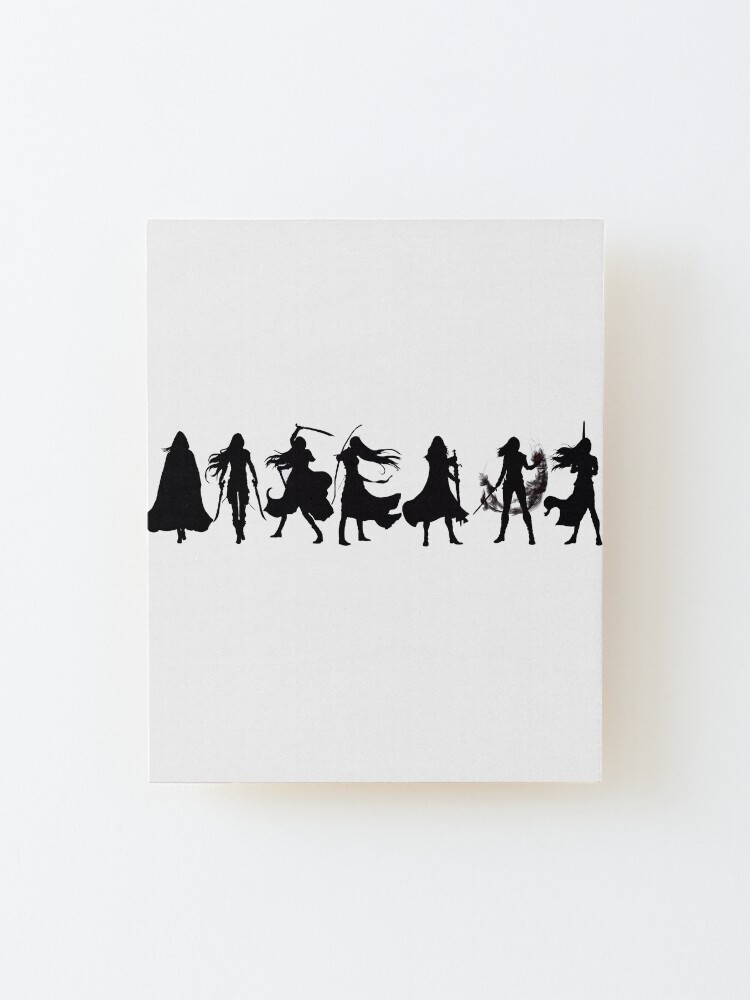 Throne Of Glass Cover Silhouettes Mounted Print For Sale By Jenna240702 Redbubble