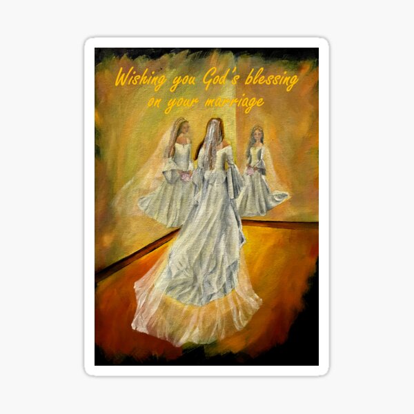 Wedding Card - Wishing you God's blessing on your marriage Sticker