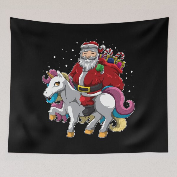 Item preview, Santa Claus is Riding a Unicorn - Mythical Xmas designed and sold by anziehend.