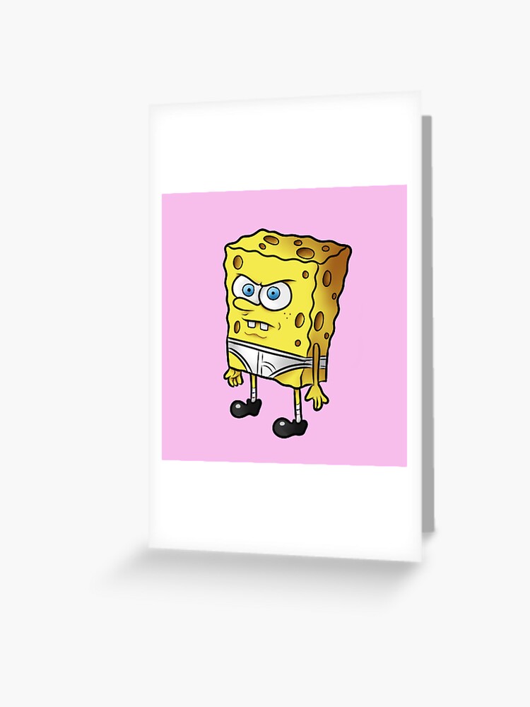 sad spongebob fish | Greeting Card