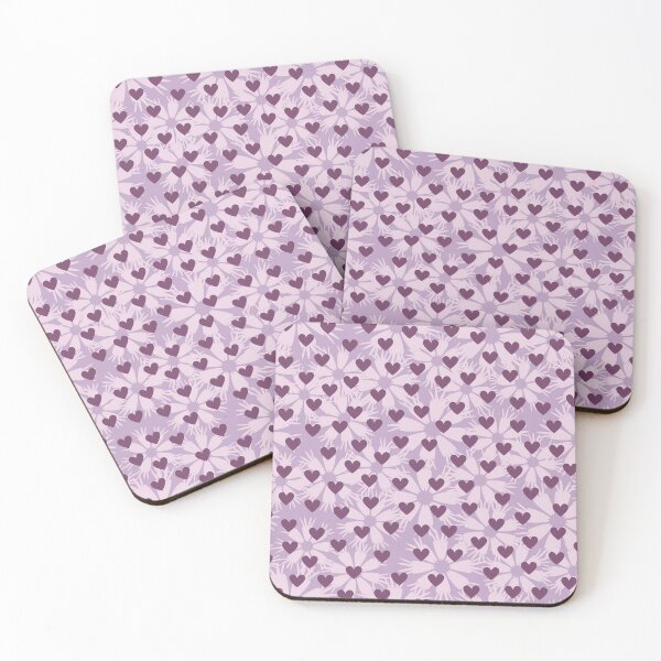 Item preview, Flower pattern with hearts. Seamless background designed and sold by lovender-pttrns.