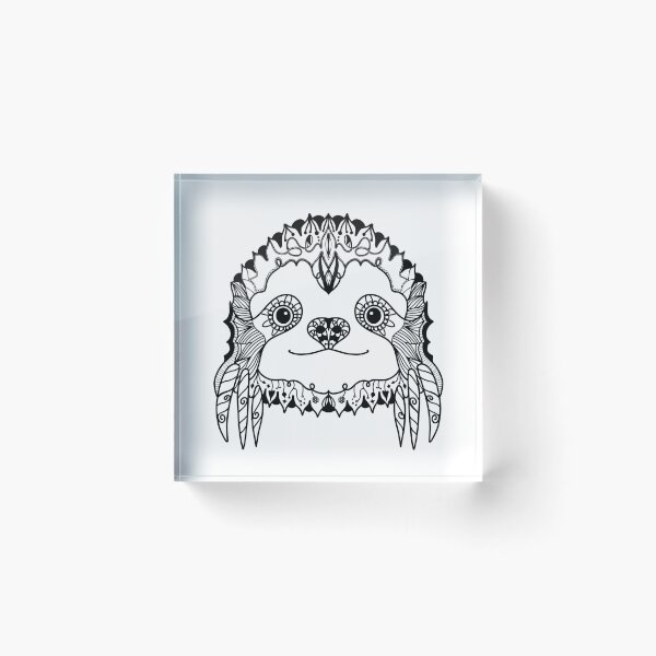 Artikelvorschau, Handgezeichnete Faultier Mandala entworfen und verkauft von Stickerdepo.