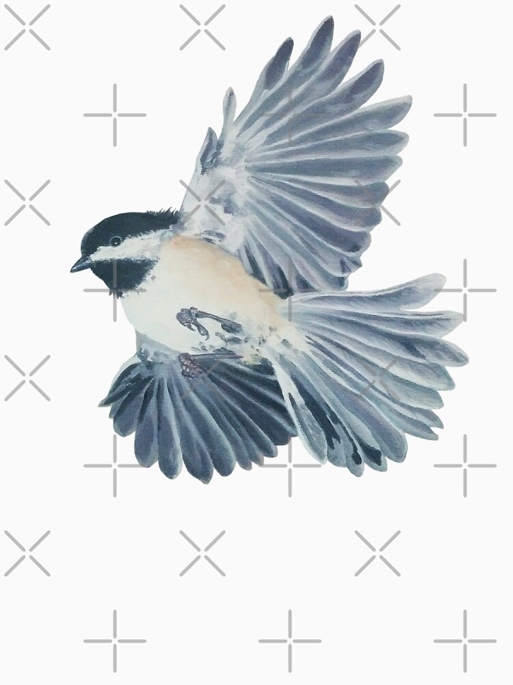 Chickadee in Flight by EmilyBickell