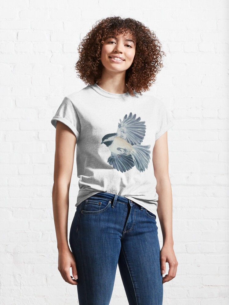 Alternate view of Chickadee in Flight Classic T-Shirt