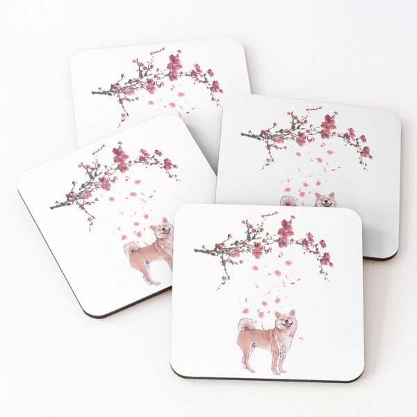 Item preview, Shiba Inu Cherry Blossom Art designed and sold by MrEddie10.