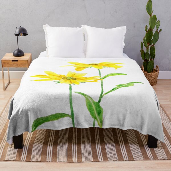 Item preview, 2 yellow Jerusalem daises watercolor designed and sold by ColorandColor.