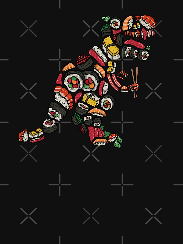 T Rex Sushi - Funny Trex Dinosaur Foodie by Cadieco