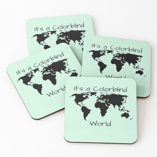Item preview, Colorblind World and Black and White Map designed and sold by InVisibleColors.