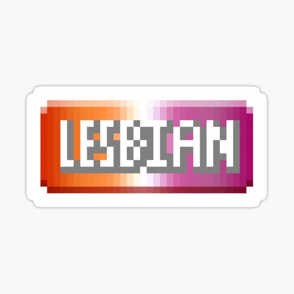 Lesbian Pride Type Tag Sticker