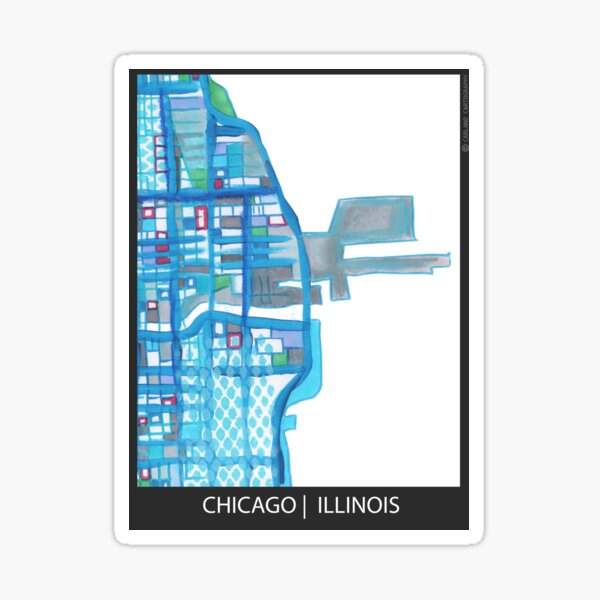 Navy Pier, Chicago (Blue) Sticker