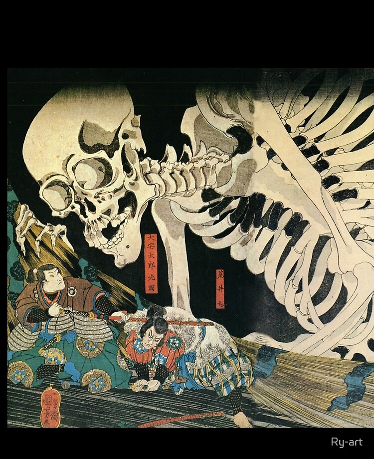 skeleton japanese art