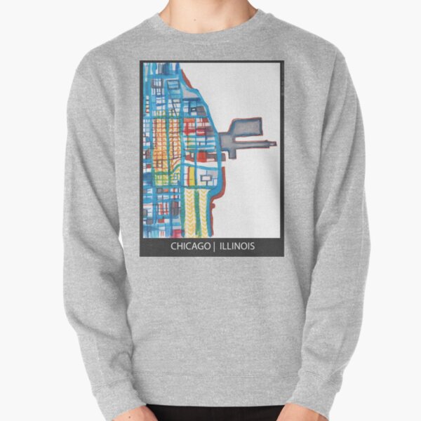 Navy Pier, Chicago (Yellow) Pullover Sweatshirt