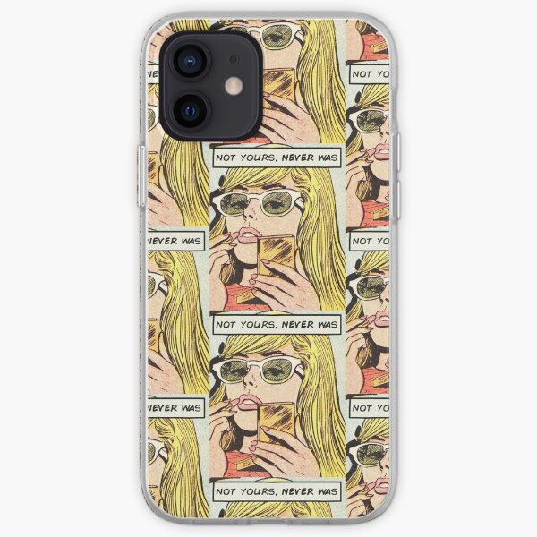 Blonde hair pin up girl kawaii pin up girl with lipstick - not yours, never was iPhone Soft Case