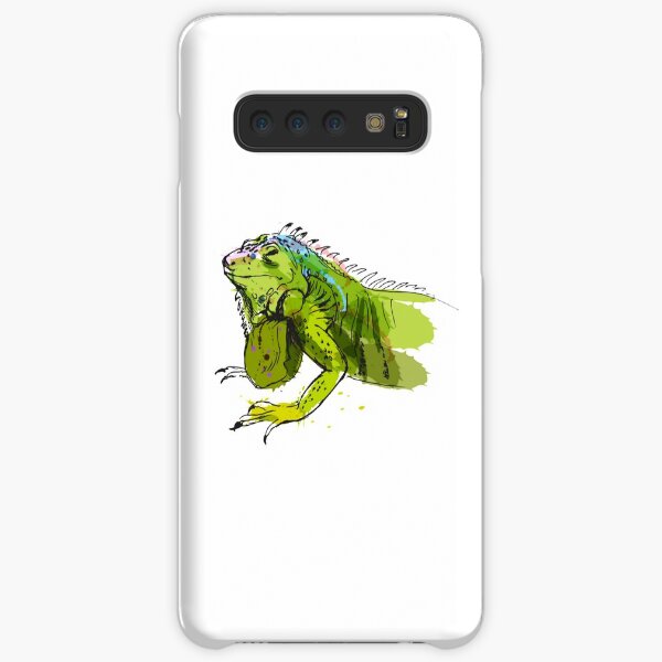 Green Iguana Watercolor Samsung Galaxy Snap Case