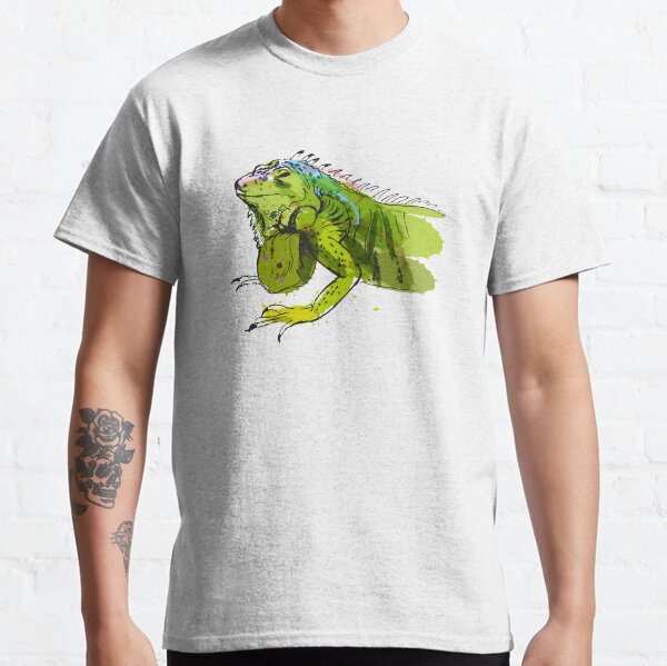 Green Iguana Watercolor Classic T-Shirt