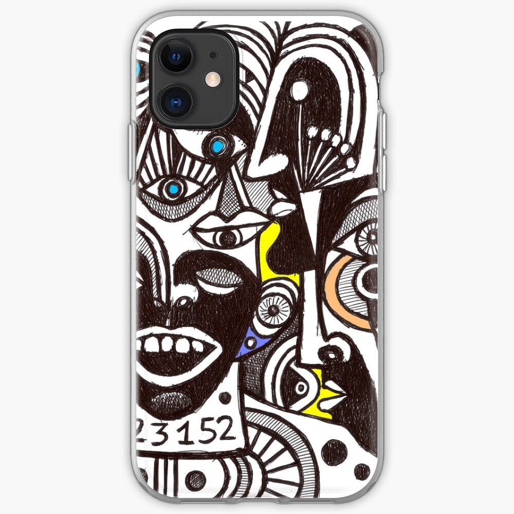 Marie Laforet singer (original pen drawing) iPhone Case & Cover