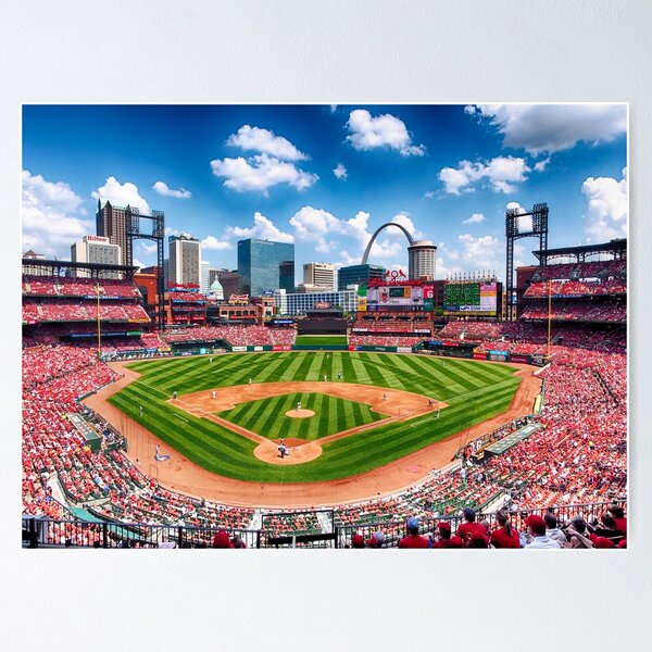 St. Louis Cardinals Skyline Baseball MLB Wood Framed Textured Art