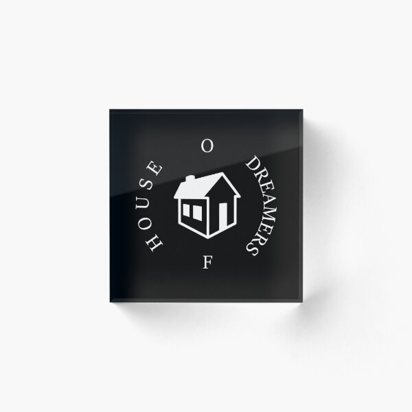 House Of Dreamers Logo White Acrylic Block