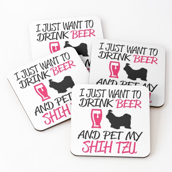 Item preview, I Jusr Want To Drink Beer and Pet My Shih Tzu designed and sold by flipper42.