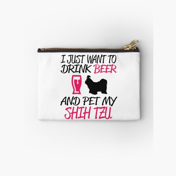 Item preview, I Jusr Want To Drink Beer and Pet My Shih Tzu designed and sold by flipper42.