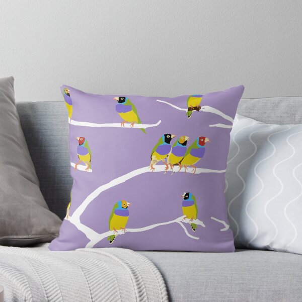 Item preview, The Gouldian Finch (Erythrura gouldiae) on Lilac designed and sold by ChrissyWild.