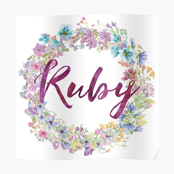 Ruby Girls Name Posters Redbubble
