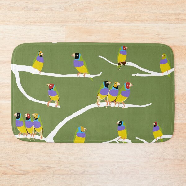 Item preview, The Gouldian Finch (Erythrura gouldiae) on olive designed and sold by ChrissyWild.
