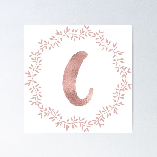 Item preview, Rose Gold Monogram C - Pink Letter C designed and sold by MysticMagpie.