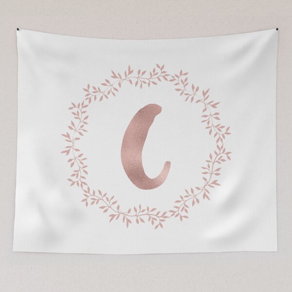 Item preview, Rose Gold Monogram C - Pink Letter C designed and sold by MysticMagpie.