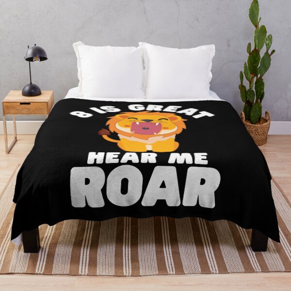 Item preview, 8 is great hear me roar cute lion white text designed and sold by Scoopivich.