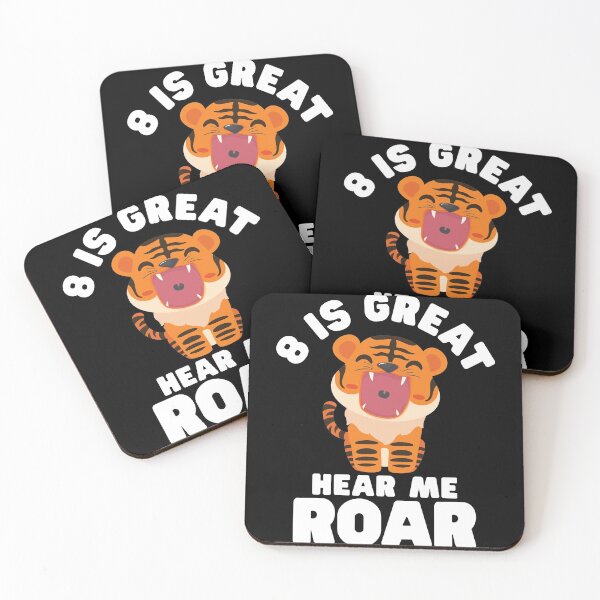Item preview, 8 is great hear me roar cute lion white text. designed and sold by Scoopivich.