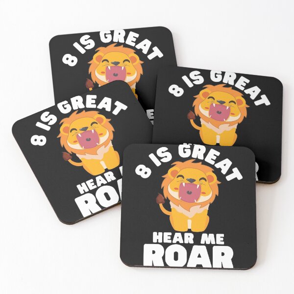 Item preview, 8 is great hear me roar cute lion white text designed and sold by Scoopivich.