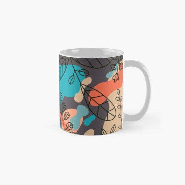 Silk Colorful Handrawing Floral Classic Mug