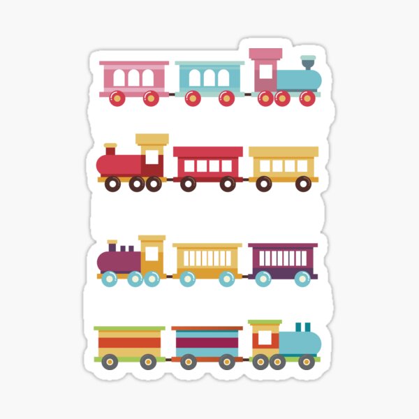 Train Toy Box Vinyl Decal/Sticker Set 
